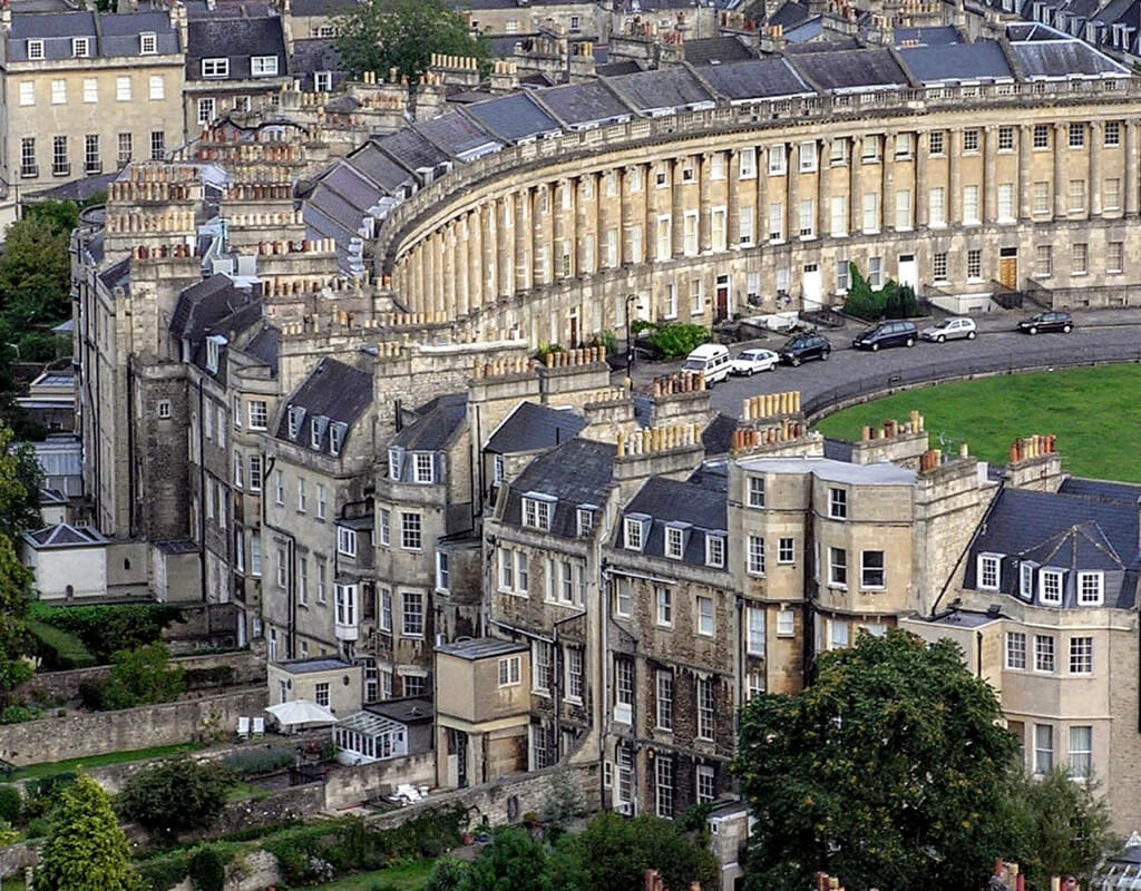 A photograph of Bath in the sunshine