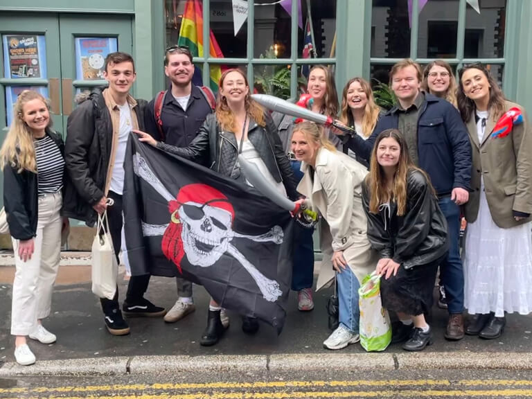 A hen party having a fantastic time on Treasure Hunt Brighton