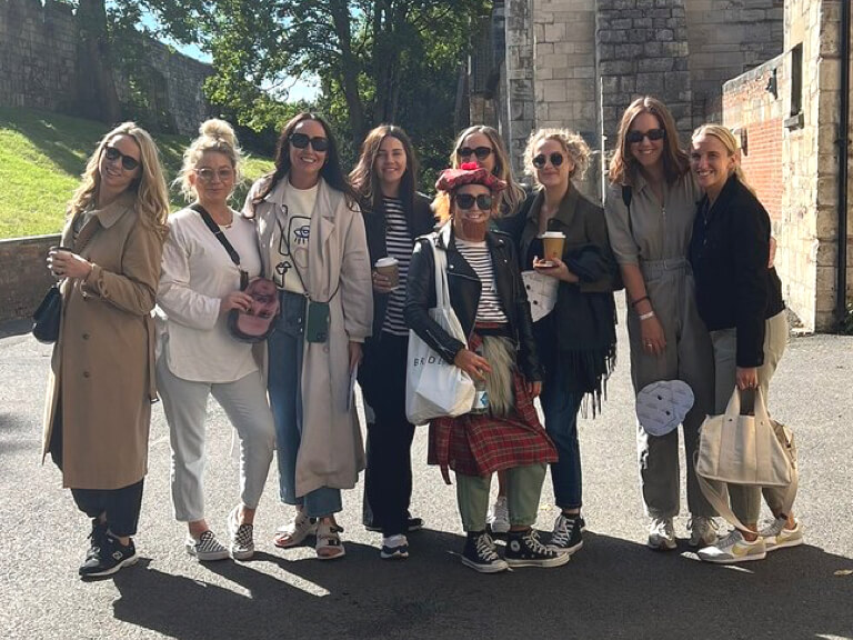 A hen party having a fantastic time on Treasure Hunt Edinburgh