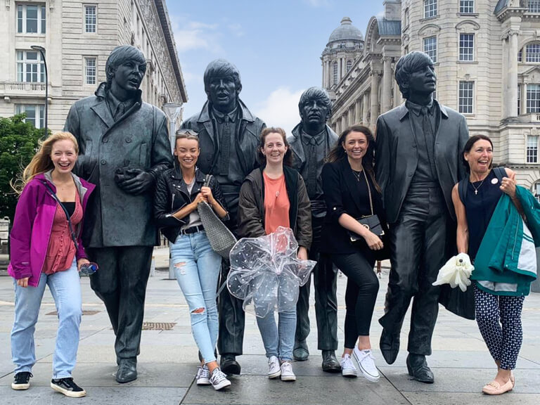 A hen party having a fantastic time on Treasure Hunt Liverpool