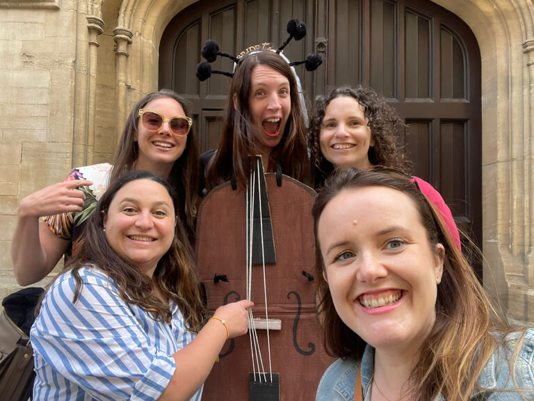 A hen party having a fantastic time on Treasure Hunt Oxford